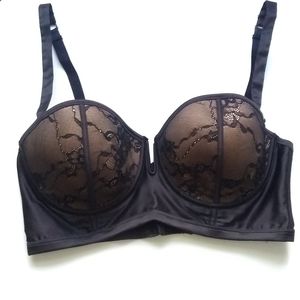 Kardashian Intimate Lingerie Black Lace Bra 36D